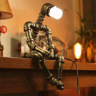 Vintage Industrial Water Pipe Table Lamp