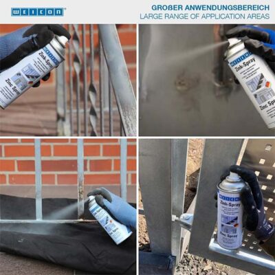 WEICON Zinc Spray 400 ml – TÜV Tested, Fast-Drying & Heat-Resistant Metal Primer for Superior Protection