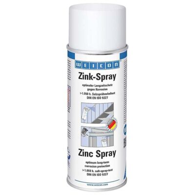 WEICON Zinc Spray 400 ml – TÜV Tested, Fast-Drying & Heat-Resistant Metal Primer for Superior Protection