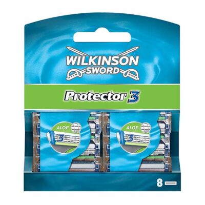 Wilkinson Sword Protector 3 Razor Blades for Men – 8 Pack Premium Shaving Blades