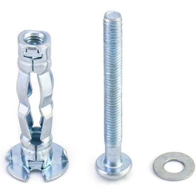 1-Piece Carbon Steel Hollow Drive Wall Anchor Screws Assortment Kit – Heavy-Duty Anchoring Solution for Varying Wall Thickness