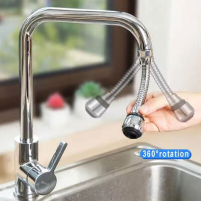 360° Adjustable Kitchen Faucet Extender - Dual Mode Water-Saving Pressurized Filter Sprayer for Bathroom & Kitchen