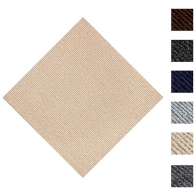 DIY Peel & Stick Carpet Tiles – Non-Slip Self-Adhesive Khaki Square Carpet with Soft Pad for Bedroom & Living Room Floor