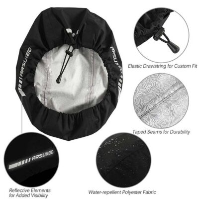 Deluxe Waterproof Bike Helmet Cover with Reflective Strip – All-Weather Cycling Helmet Rain & Snow Guard
