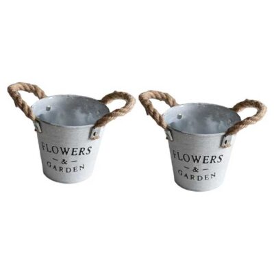 Elegant Iron Planter Handles 2-Pack – Chic Flower Vase Accent for Indoor & Outdoor Decor