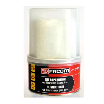 FACOM Quick Crack & Puncture Repair Kit – Durable Waterproof Polyester Resin & Glass Mat for Metal, Wood, Plastic, Laminate & More