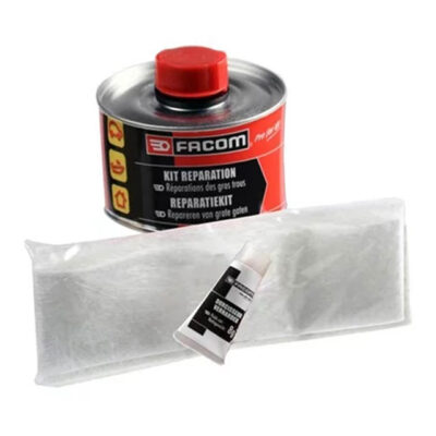 FACOM Quick Crack & Puncture Repair Kit – Durable Waterproof Polyester Resin & Glass Mat for Metal, Wood, Plastic, Laminate & More