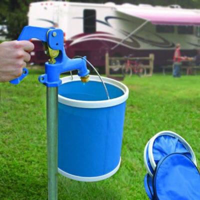 Garden Dream 3-Gallon Pop-Up Bucket with Storage Case – Durable, Watertight Outdoor Utility Bucket for RV, Camping, Fishing, Boating & Hiking – Blue (42993)