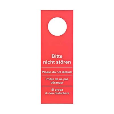 Hotel Dual-Sign Door Hanger – Red & Green 'Please Do Not Disturb / Please Clean Up the Room' Indicator