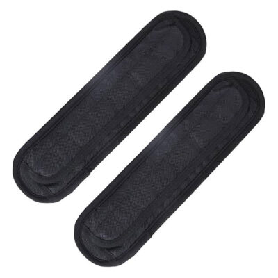 KKC Home Accents 2Pcs Air Cushion Shoulder Strap Pads – Ergonomic Bag Strap Replacement for Backpacks, Laptops, Cameras & Guitars (Black)