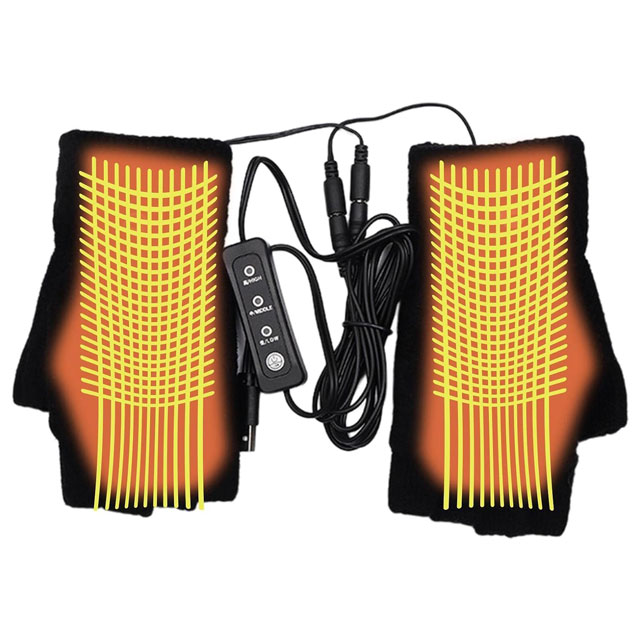 Knitting Hands 5V USB Heated Fingerless Gloves – Full & Half Hand Warmers for Laptops, Knitting, & Outdoor Work