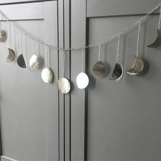 Moon Phase Brass Moon Garland