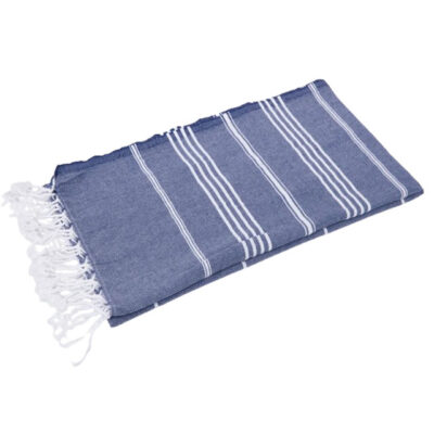 Personalized Turkish Peshtemal Towel – Denim Blue Quick-Dry Beach, Bath, Pool & Bachelorette Gift Idea