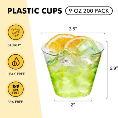 Premium Clear Plastic Party Cups – Disposable Wine & Cocktail Glasses for Every Celebration
