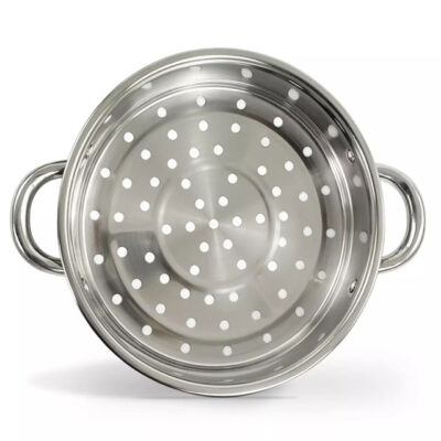 Premium Stainless Steel Steamer Cooker – Multipurpose Kitchen Steamer Pot for Dumplings, Vegetables & Meat with Glass Lid for Home Cooking