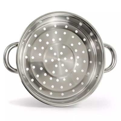 Premium Stainless Steel Steamer Cooker – Multipurpose Kitchen Steamer Pot for Dumplings, Vegetables & Meat with Glass Lid for Home Cooking