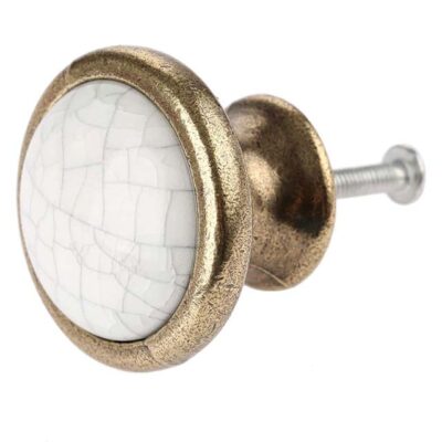 Vintage Ceramic Drawer Knobs – Antique Cabinet, Wardrobe & Kitchen Pull Handles for Country Style Furniture (1 Piece)