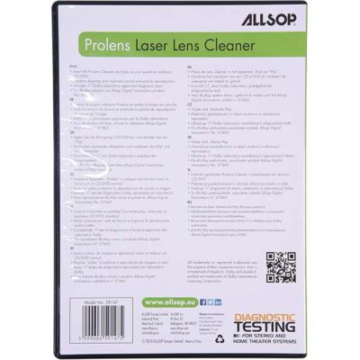 ALLSOP 59147 ProLens Laser Lens Diagnostic Cleaner – Ultimate DVD & CD Cleaning & Diagnostic Solution