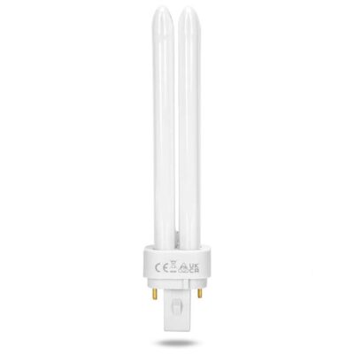 Aigostar 26W CFL Compact Fluorescent Lamp – 2 Pin G24d-3 Tube Bulb, 1600LM, 6500K Cool White, Energy Saving Double Turn 2U