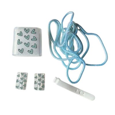 Blue Spiral Cable Protector Wrap for iPhone 20W Fast Charger – 1 Set Original Winder Cable Cord Protector