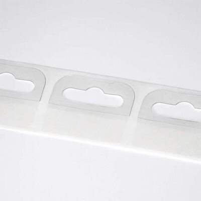 Clear Self-Adhesive Hanger Tabs Roll – Premium Sticky Plastic Tabs for Effortless Closet Organization