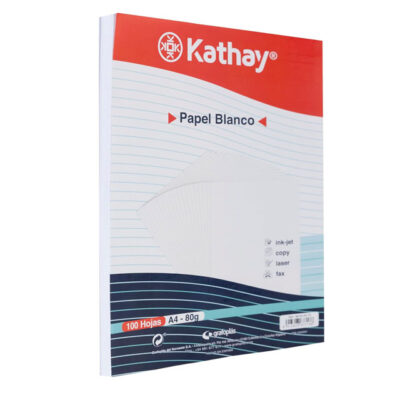 Kathay 86600070 100-Pack A4 White Paper, 80 GSM – Ideal for Printers, Inkjet, Laser, Copier & Fax Machines