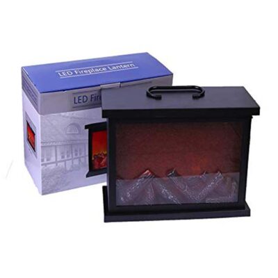 Lightahead LED Fireplace – Realistic Log Wood Burning Flame Simulation, USB Operated Portable Tabletop Firelight for Indoor & Outdoor Decor