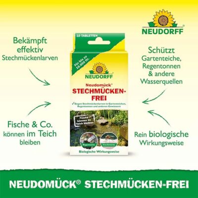 NEUDORFF Neudomueck Mosquito-Free Tablets – 10 Count Insect Repellent for Effective Outdoor Mosquito Control