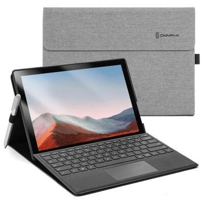 Omnpak Premium Case for Microsoft Surface Pro 7+ (2021), Surface Pro 7 (2019), Surface Pro 6 (2018), Surface Pro 5 (2017), Surface Pro 4 – Adjustable Viewing Angle & Type Cover Keyboard Compatible