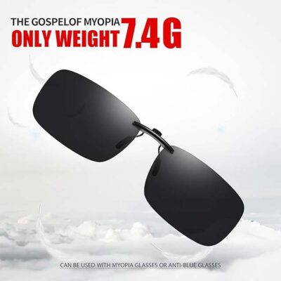 Polarized Clip-On Sunglasses for Over Glasses | 40mm Size, 1.00mm Thickened Lenses, Unisex Style