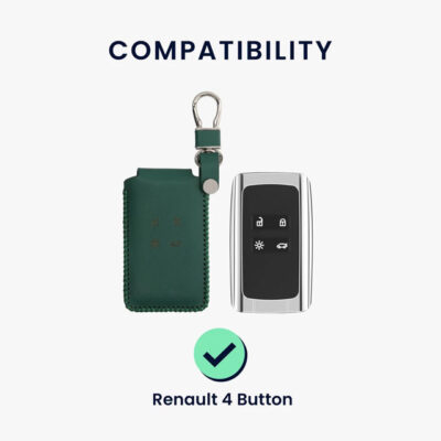 Premium Leather Key Cover for Renault 4 Button Smart Key – Durable Car Remote Protection Case