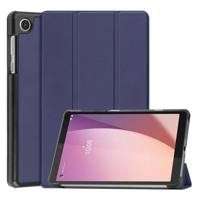 Premium Leather Tablet Case for Lenovo Tab M8 4th Gen (TB-300FU) β Custer Pure Color 3-Fold Holder