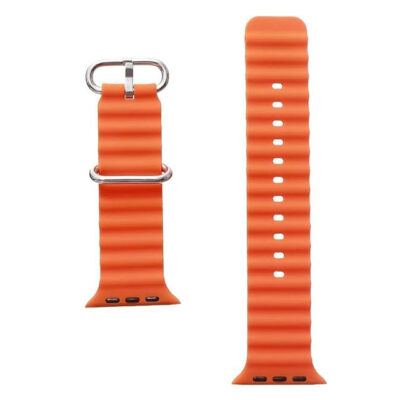Premium Orange Rubber Band for Smart Watches – Durable Unisex Adult Watch Strap