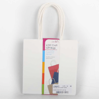 Premium White DIY Craft Gift Bags