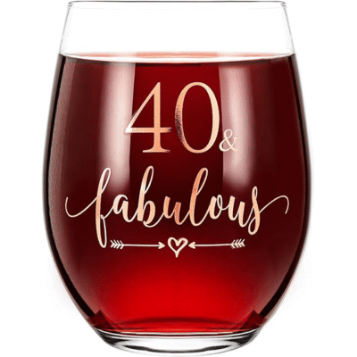 Rose Gold Wine Glass 14oz