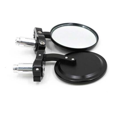 Universal 7/8″ Round Handlebar Motorcycle Rearview Side Mirrors – 1 Pair Bike End Mirror Accessory