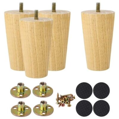 Unique Bargains 4Pcs Wood Furniture Legs Replacement – DIY Wood Furniture Repair, Upgrade & Customization Parts