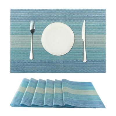 Unique Bargains Vinyl Weave Dining Table Placemats – Durable, Easy-to-Clean Vinyl Place Mats for Indoor & Outdoor Use