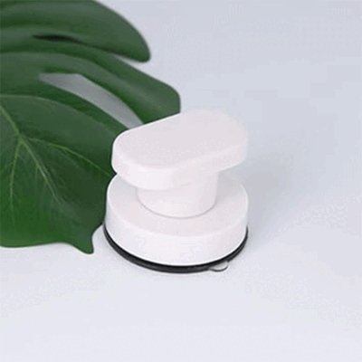 White 2-Piece Suction Cup Glass Mirror Door Handle – Round Bathtub, Shower, Cabinet & Drawer Knob Furniture Accessory