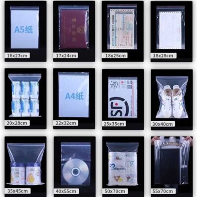 100PCS Mini Zip Lock Bags – Clear PE Plastic Packaging Pouches for Jewelry, Small Items, Samples & Storage