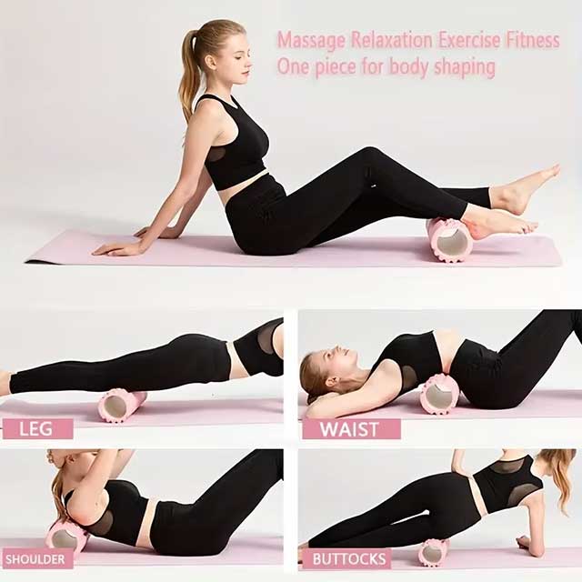 1Pc Foam Massage Roller – Hollow Yoga Column for Muscle Relief, Physiotherapy & Sports Rehabilitation