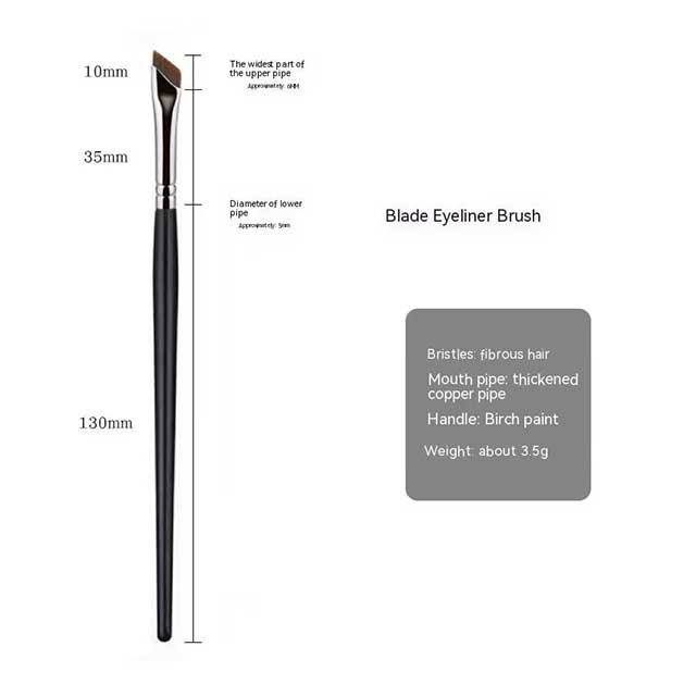 1Pc Ultra-Thin Eyeliner Brush – Fine Angled Flat Eyebrow & Liner Brush for Precise Makeup Application