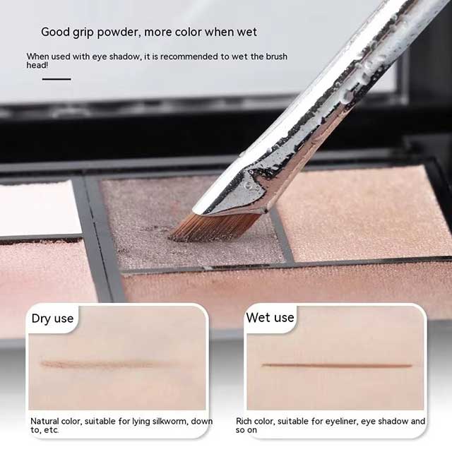 1Pc Ultra-Thin Eyeliner Brush – Fine Angled Flat Eyebrow & Liner Brush for Precise Makeup Application