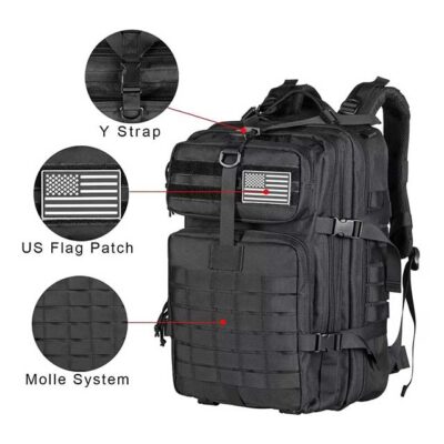45L Tactical Backpack for Men – Military 3P MOLLE Assault Pack for Hiking, Survival, Trekking & Hunting