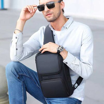 BANGE Waterproof Chest Bag – Anti-Theft Sling Crossbody Backpack for Travel, Work & Outdoor Use