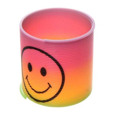 Creative Multi-Color Magic Spring Coil Toy – Smiley Face Plastic Accessory for Kids Fun