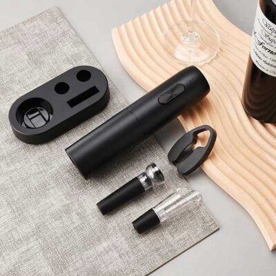 Electric Wine Bottle Opener – Automatic Corkscrew with Charging Base or Battery Powered