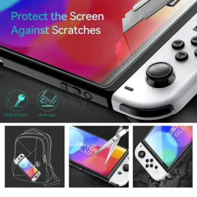 Ivoler Nintendo Switch Tempered Glass Screen Protector – Ultra-Clear, Anti-Scratch, Bubble-Free HD Display Guard for Enhanced Touch Sensitivity and Easy Installation