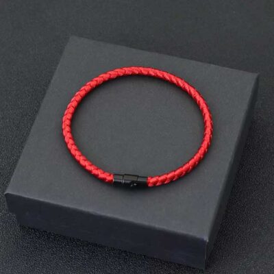 Lucky Red Rope Bracelet – Grade A Keel String Magnetic Couple Bracelet for Men & Women | Wealth & Prosperity Charm