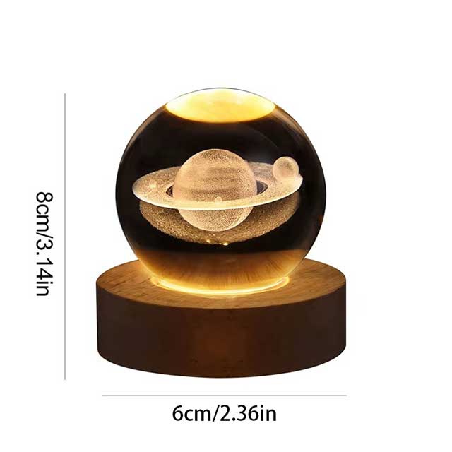 Milky Way Galaxy Crystal Ball LED Night Light – Solar System Ambient Lamp for Kids’ Bedroom & Creative Gift Decor